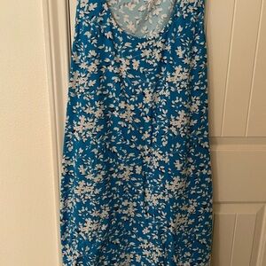 Draper James Blue and White Floral Chemise